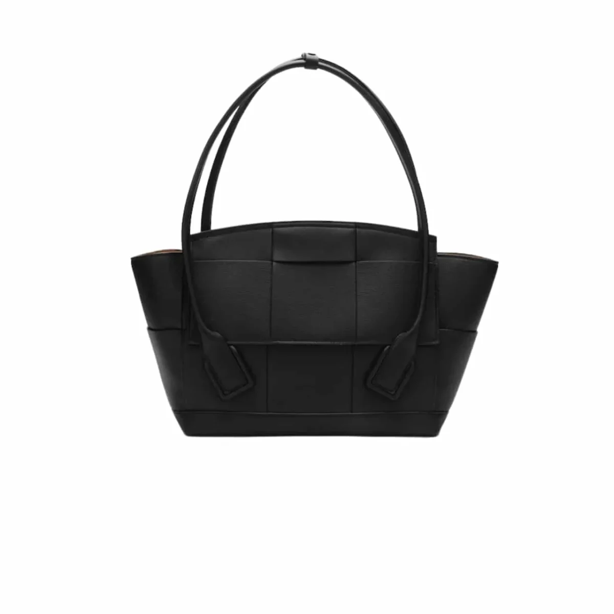 Bottega Veneta Arco Handbag Intrecciato Leather In Black 20Cm 1