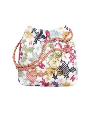 chanel 22 mini handbag lace patchwork 20cm uowhd