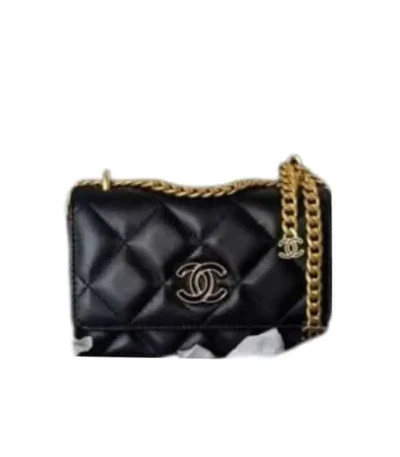 chanel clutch with chain black ap2635 jfine