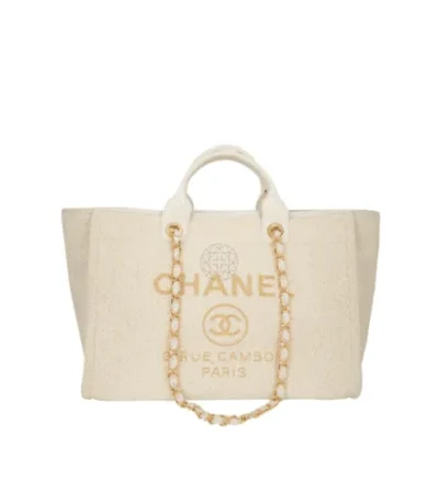 chanel deauville shopping tote bag beige 37cm b7ha8