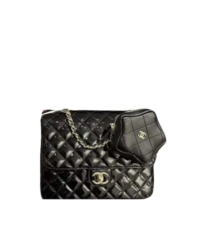 chanel flap backpack and star coin purse black 23cm xjw7y