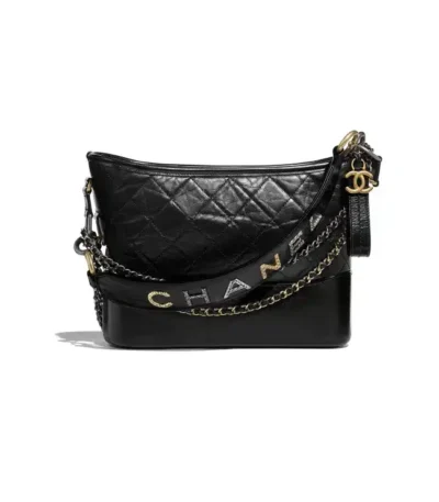 chanel gabrielle handle black tjrym