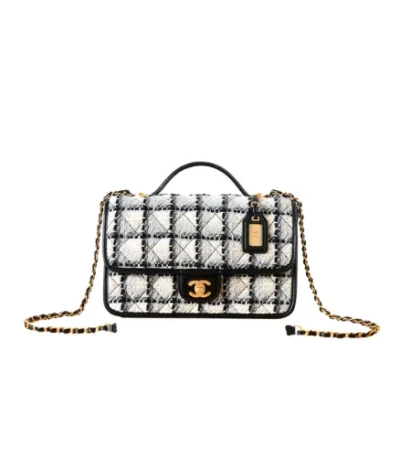 chanel medium flap bag with top handle 25cm knwnr