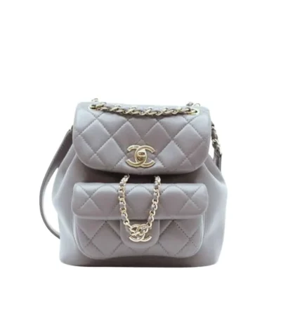 chanel mini duma backpack grey 18cm gzwie