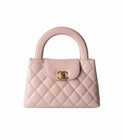 chanel small kelly shopper with gold hardware pink 19cm otlks