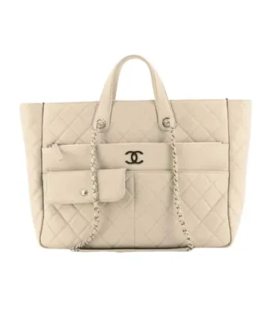 chanel ultra pocket tote beige 37cm bi0lm