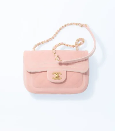 chanel velvet mini flap bag light pink 18cm z8jnj