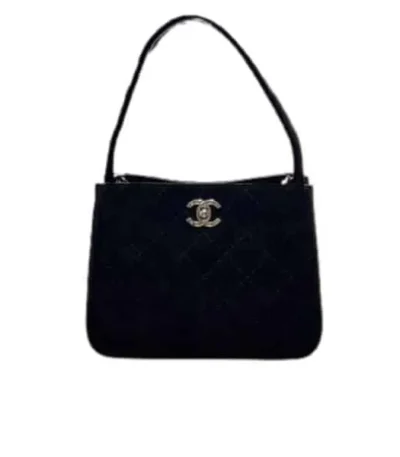 chanel vintage black satin double sided evening bag black 22cm zspwa
