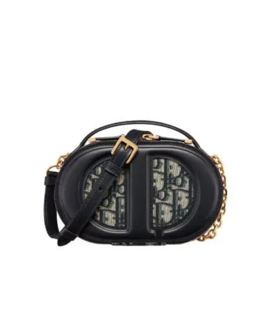 dior cd signature oval camera bag black 18cm o4jsa
