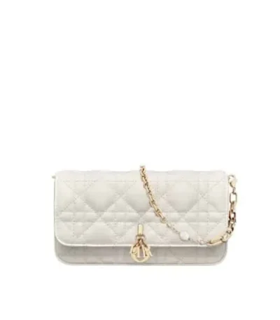 dior lady dior phone pouch white 19cm sfltk
