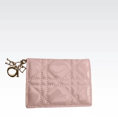 dior lady mini wallet antique pink 105cm foo6m