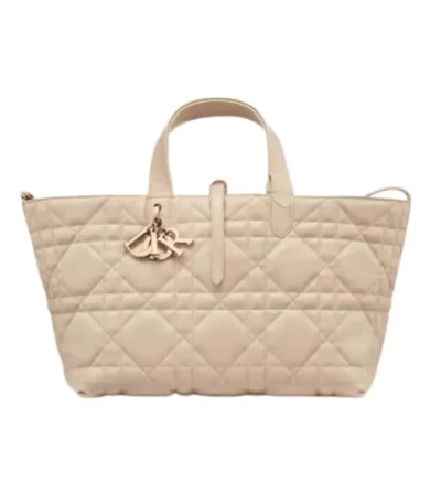 dior medium dior toujours bag powder beige macrocannage calfskin 30cm 9wzzz