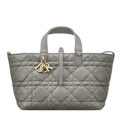 dior medium dior toujours bag stone gray macrocannage calfskin 30cm zu4ho