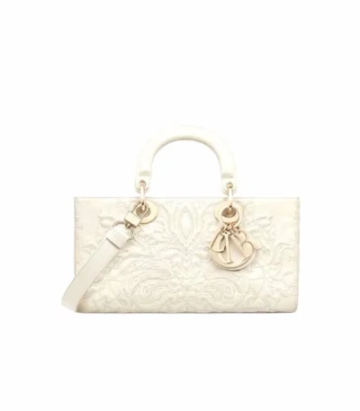 dior medium lady d joy bag quilted effect lambskin white 26cm dnw8f