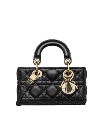 dior micro lady d joy bag black cannage lambskin 17cm nkq8t