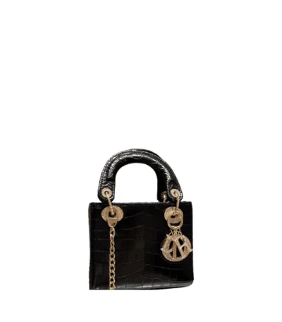 dior mini crocodile lady d joy bag black 17cm rdqj5