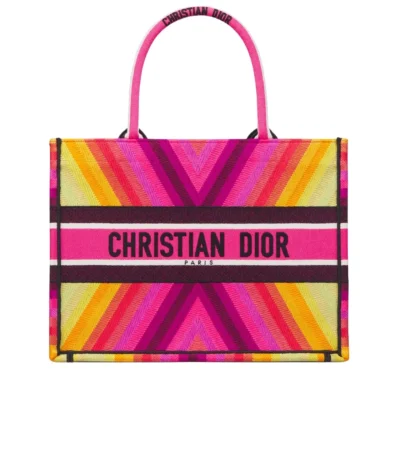 dior miss dior book tote multicolor bayadre embroidery 36cm y535b