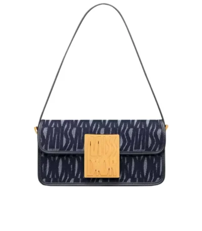 dior miss dior flap bag allover blue denim 22cm bustv