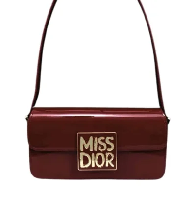 dior miss dior flap bag patent calfskin red wine 22cm v2qxt