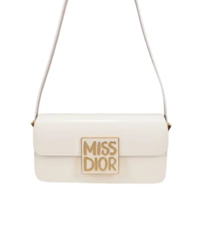 dior miss dior flap bag patent calfskin white 22cm ufakq