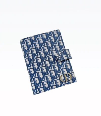 dior oblique jacquard wallet blue 19cm pjxak