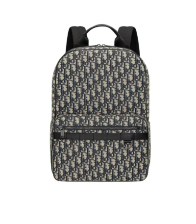 dior safari backpack dior oblique in beige and black jacquard 41cm ftfge