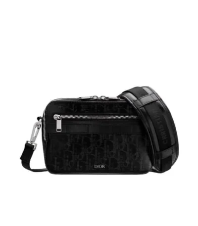 dior safari messenger bag black 23cm ay7hc