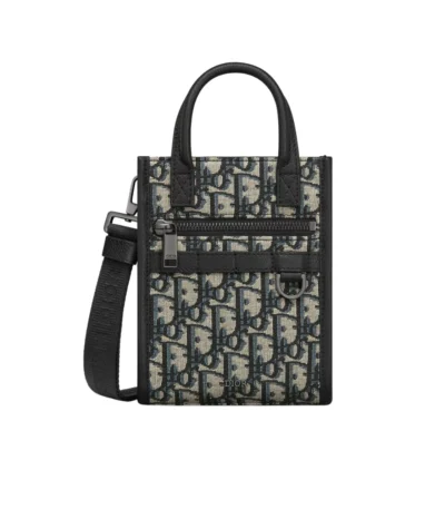 dior safari north south mini tote bag beige and black 14cm epq1s