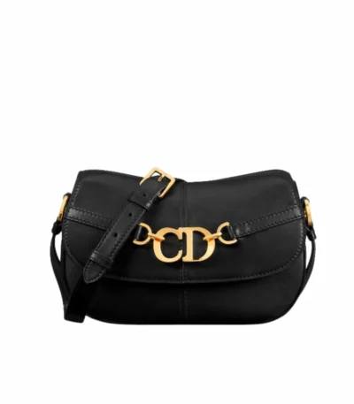 dior small cd besace bag calfskin black 23cm awc2x