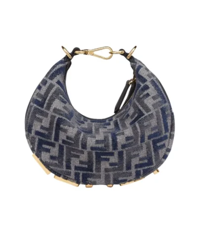 fendi fendigraphy mini blue chenille mini bag 18cm 9epgq