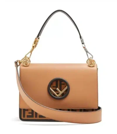 fendi ff logo bottom brown bag 22cm iw3ho