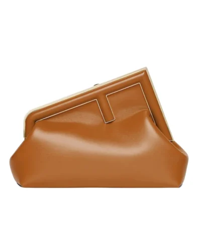 fendi first small nappa leather bag brown 23cm j5tl0