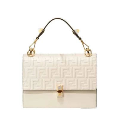 fendi logo embossed kan i white 24cm hymoz