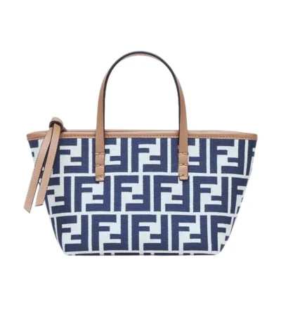 fendi mini roll ff jacquard mini bag midnight blue 18cm rabli