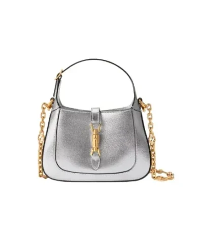 gucci jackie 1961 lame mini bag silver ap8ip