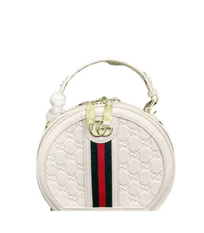gucci ophidian round bag white 20cm iaxey