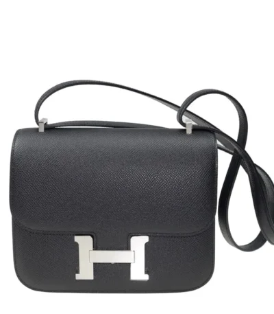 hermes constance epsom ck89 black silver hardware 18cm kl8hs