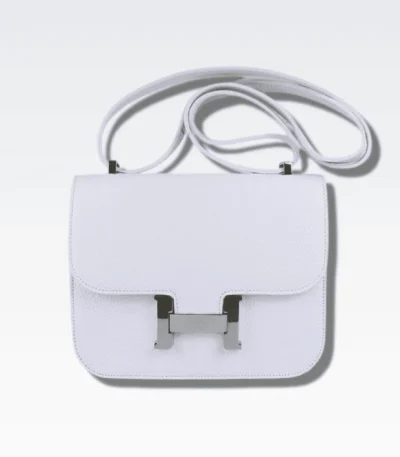 hermes constance swift white silver hardware 18cm j0xnn