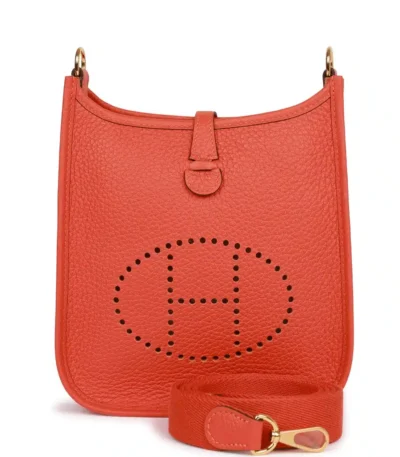 hermes evelyne 16 amazone red bag 16cm 4ljkx