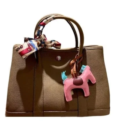 hermes garden party togo leather dark beige 31cm bh2nd