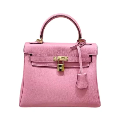 hermes kelly 28 sellier handbag in rose confetti epsom leather with palladium hardware 28cm s7vqp