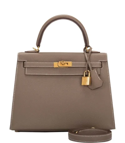 hermes kelly epsom ck18 etoupe gold hardware 25cm aaniq