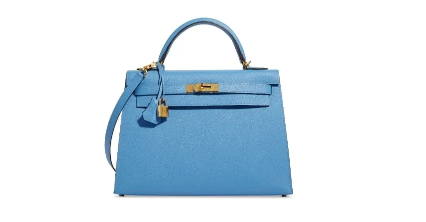 hermes kelly new blue gold hardware epsom 25 otluf