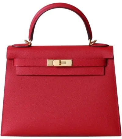 hermes kelly red sellier rouge epsom gold hardware 25cm iwkzn