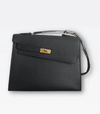 hermes kelly sellier en desordre epsom gold toned hardware black 25cm cqw58