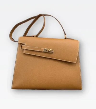 hermes kelly sellier en desordre epsom gold toned hardware brown 25cm ub5zt