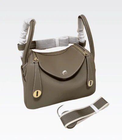 hermes lindy mini togo bag gold hardware dark beige 19cm 3gykq