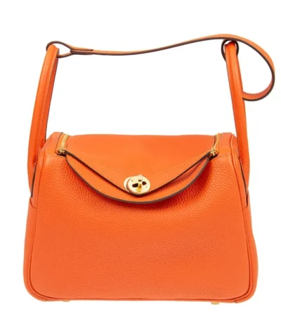 hermes lindy mini togo bag gold hardware orange 19cm wtwxv