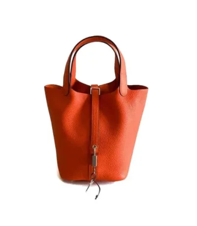 hermes picotin clemence gold hardware orange 22cm bf41s