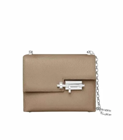 hermes verrou chain lock mini bag grey 17cm bxftg